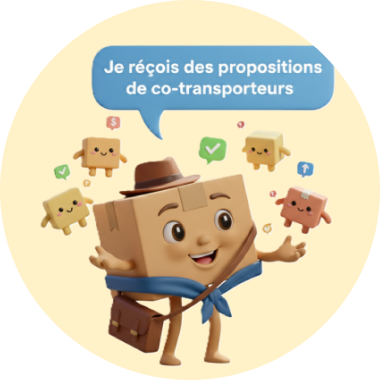 Utilisateur qui choisit un co-transporteur sur son smartphone pour une livraison entre particuliers